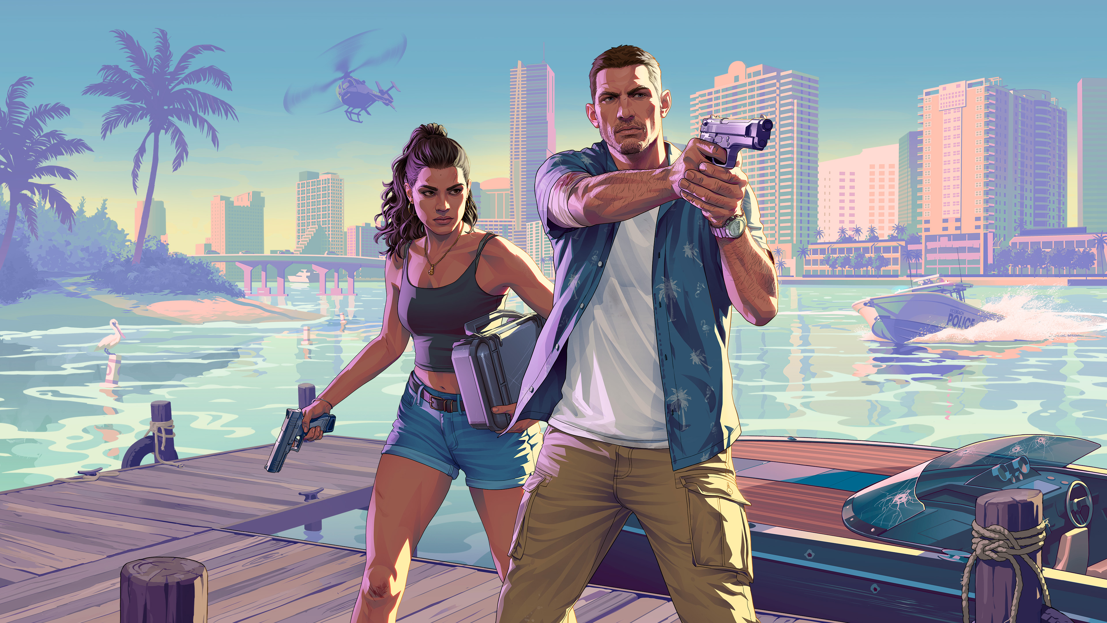 Official artwork of Jason and Lucía in Leonida